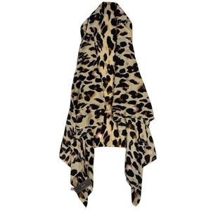 NWT Fiore Lightly Stated Vest OS Leopard Print Tan Animal Print Mob Wife Indie